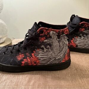 RAAD Stylish Black and Red High-Top Sneakers Sz 10.5